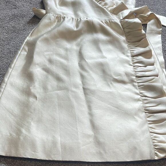 kate spade Wedding Belles Aubrey Wrap Ruffle Silk Dress 4 - Picture 16 of 16